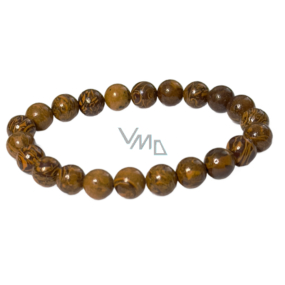 Jaspis Miriam, Sloní kůže, Caligraphy náramek elastický přírodní kámen, kulička 8 mm / 16 - 17 cm, kámen pozitivní energie Jaspis Miriam, Sloní kůže, Caligraphy náramek elastický přírodní kámen, kulička 8 mm / 16 - 17 cm, kámen pozitivní energie