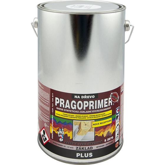 Pragoprimer Plus S 2070 Grundfarbe für Holz, 0100 Weiß, 4 l