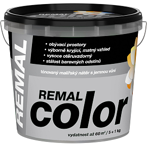 REMAL Color Malerfarbe für Wände Platin, 5+1 kg