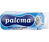 Paloma Exclusive Soft White 3-lagiger Toilettenpapier, 10 Rollen, 12,98 m Rolle