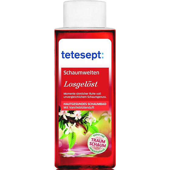 Tetesept Losgelost Voller Freude mit dem Duft von Vanilleblütenschaumbad 400 ml