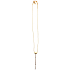 Goldene Halskette mit Strass-Anhänger 37 cm