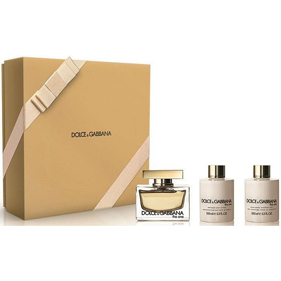 Dolce & Gabbana Das eine weibliche Eau de Parfum für Frauen 75 ml + Körperlotion 100 ml + Duschgel 100 ml, Geschenkset