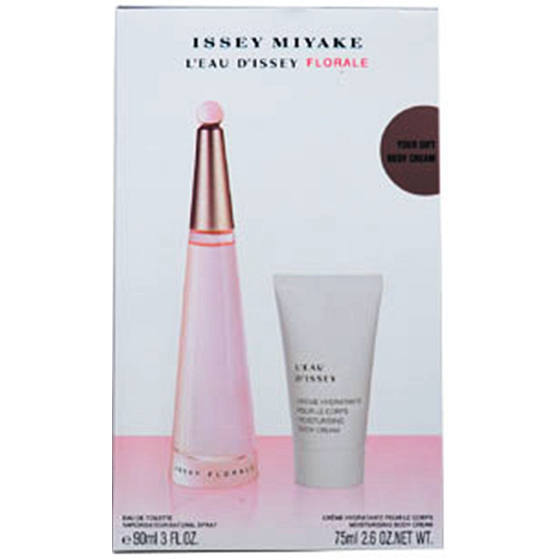 Issey Miyake L Eau und Issey Florale Eau de Toilette für Frauen 90 ml + Körpercreme 75 ml, Geschenkset