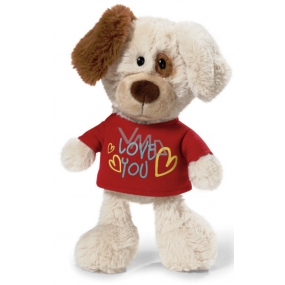 Nici Love You Dog in einem T-Shirt Plüschtier - der feinste Plüsch 20 cm