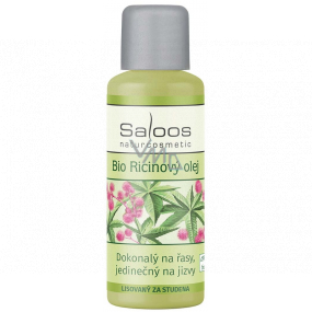 Saloos Bio Rizinusöl kaltgepresst für Körper, Haut, Wimpern und Haarwachstum, heilt Narben auf Warzen 50 ml