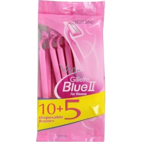 Gillette Blue II Rasiermesser mit Feuchtigkeitsband für Frauen 15 Stück