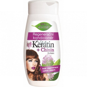 Bione Cosmetics Keratin & Chinin regenerierende Spülung für alle Haartypen 260 ml