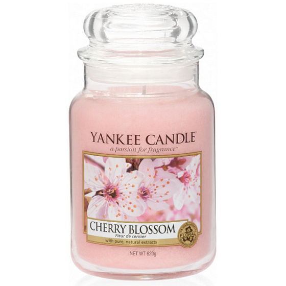 Yankee Candle Cherry Blossom - Klassische Kirschduftkerze Klassisches großes Glas 623 g