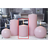 Lima Eis Pastell Kerze rosa Zylinder 80 x 100 mm 1 Stück