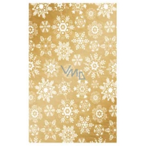 Ditipo Geschenkpapier 70 x 200 cm Luxus goldweiße Schneeflocken