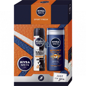 Nivea Men Sport Frisches Antitranspirant Deodorant Spray 150 ml + Duschgel 250 ml + Creme 30 ml, Kosmetikset für Männer