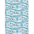 Ditipo Geschenkpapier 70 x 100 cm Weihnachten hellblau - beherbergt 2 Blatt