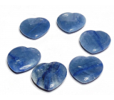 Avanturin blau Hmatka, heilender Edelstein in Form eines Herzens Naturstein 3 cm 1 Stück, Stein der Freude