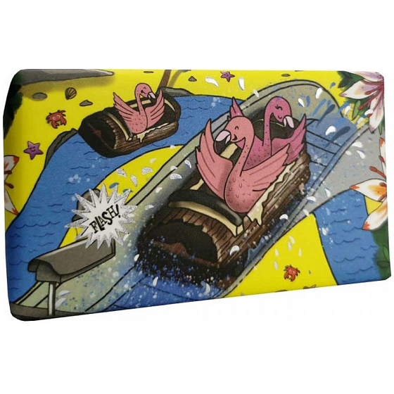 English Soap Make Life Flamazing - Flamingos natürliche parfümierte Toilettenseife mit Sheabutter 190 g