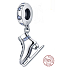 Charme Sterling Silber 925 Schlittschuhe mit blauen Zirkonia, Anhänger am Armband Sport