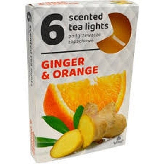 Tea Lights Ginger & Orange Duft-Teelichter 6 Stück
