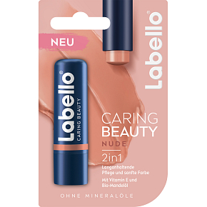 Labello Caring Beauty Nude farbiger Lippenbalsam, 4,8 g