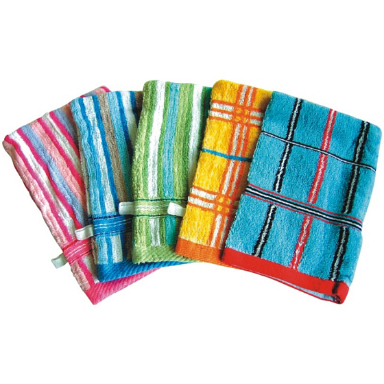 Abella Frottee-Waschhandschuh Verschiedene Farben mit Schlaufe 1 Stück