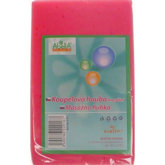 Abella Massage Badeschwamm 16 x 10 x 5 cm verschiedene Farben 1 Stück