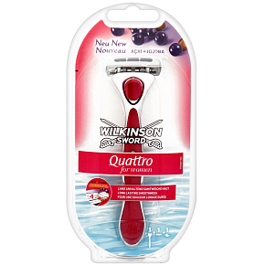 Wilkinson Quattro for Woman Rasierer und 1 Ersatzklinge Wilkinson Quattro for Woman Rasierer und 1 Ersatzklinge