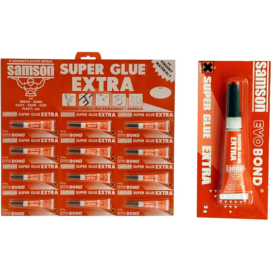 Samson Super Glue flüssiger Sekundenkleber rot 12 x 3 g