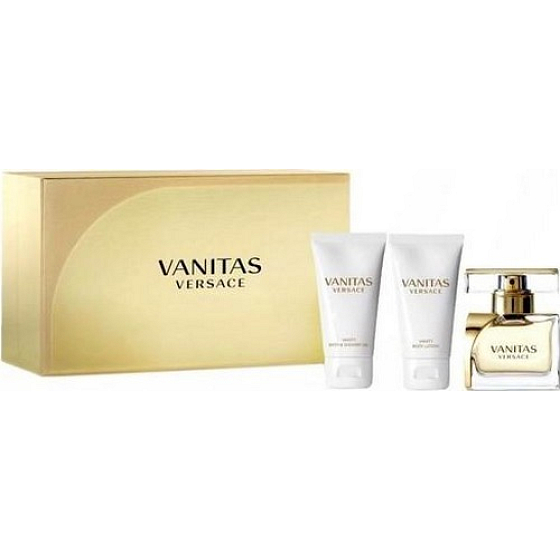 Versace Vanitas parfümiertes Wasser für Frauen 50 ml + Duschgel 50 ml + Körperlotion 50 ml, Geschenkset