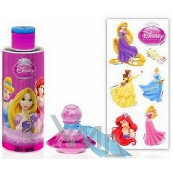 Disney Princess Duschgel 200 ml + Parfüm 20 ml + Aufkleber, Kosmetikset
