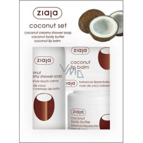 Ziaja Coconut Duschgel 500 ml + Körperbutter 200 ml + Lippenbalsam 10 ml, Kosmetikset Ziaja Coconut Duschgel 500 ml + Körperbutter 200 ml + Lippenbalsam 10 ml, Kosmetikset