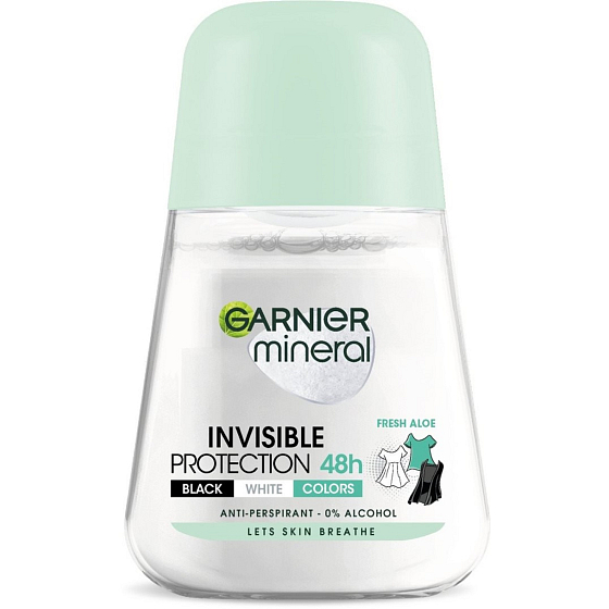 Garnier Mineral Invisible Fresh Aloe 48h Antitranspirant Deodorant Roll-on für Frauen 50 ml