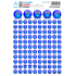 Bogen Schul-Mini-Aufkleber blaue Smileys