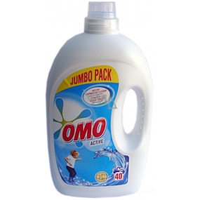 Omo Active Gel zum Waschen, weiße und leichte Wäsche 40 Dosen 2,8 l