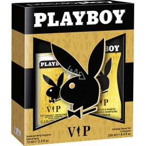 Playboy Vip for Him parfümiertes Deo-Glas 75 ml + 250 ml Duschgel, Kosmetikset