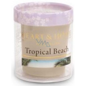Heart & Home Tropical Beach Soja-Duftkerze ohne Verpackung brennt bis zu 15 Stunden 53 g