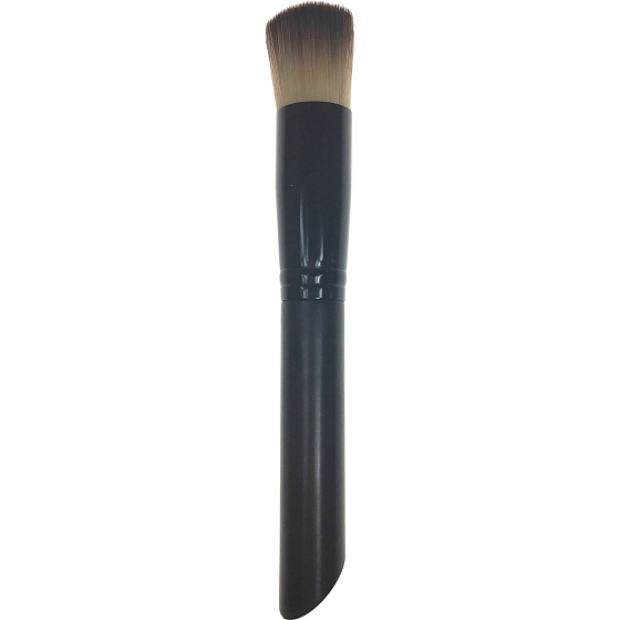 Kosmetische Make-up-Bürste rundes glattes Haar schwarzer Griff 15 cm 30450