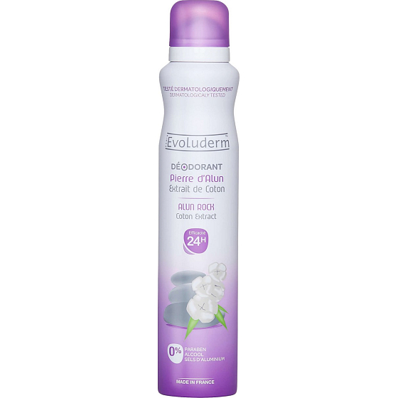 Evoluderm Alun / Coton Deodorant Spray für Frauen 200 ml
