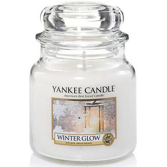 Yankee Candle Winter Glow Klassische Winterduftkerze aus Glas 411 g