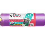 viGO Müllsäcke mit Zugverschluss, 27 µ, 70 × 100 cm, 120 l, 10 Stück