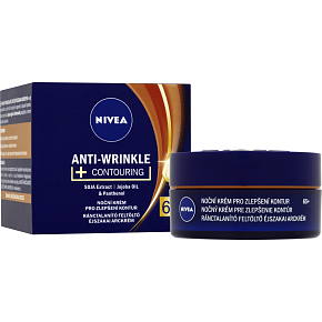 Nivea Anti-Wrinkle + Contouring Nachtcreme zur Verbesserung der Kontur 65+ 50 ml