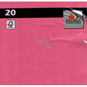 Fasana Papierservietten 3-lagig 33 x 33 cm 20 Stück rosa 3-lagig gefärbt