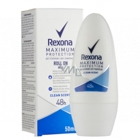 Rexona Maximum Protection Clean Scent Antitranspirant Deodorant Roll-On für Frauen 50 ml