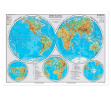 Ditipo-Karte der Erdhalbkugel und natürliche Attraktionen der Erde A3