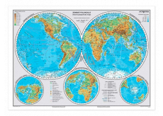 Ditipo-Karte der Erdhalbkugel und natürliche Attraktionen der Erde A3