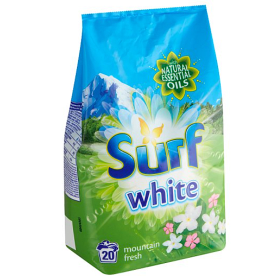 Surf White Mountain Fresh Waschpulver für weiße Wäsche 20 Waschladungen 1,3 kg