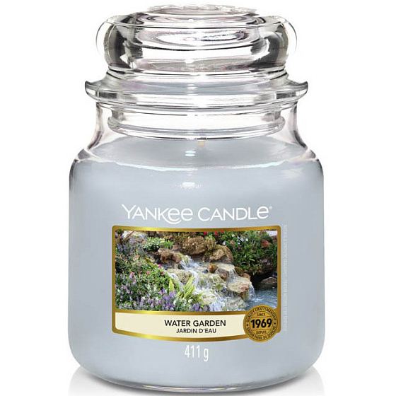 Yankee Candle Water Garden - Duftkerze Wasser Garten Classic mittleres Glas 411 g