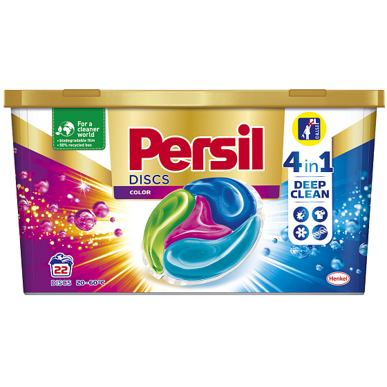 Persil Discs Color 4in1 Kapseln zum Waschen farbiger Wäsche Box 22 Dosen 550 g