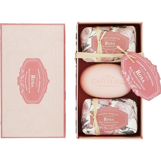 Castelbel Rose Toilettenseife 3 x 150 g, Kosmetikset für Damen