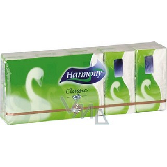 Harmony Paper Taschentücher 10 x 10 Stück 2-lagig
