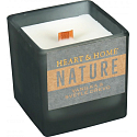 Heart & Home Nature Vanille und helles Holz Duftkerze großes Glas, Brenndauer bis zu 20 Stunden 90 g