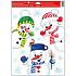 Fensterfolie ohne Kleber Nikolausfiguren Schneemänner 30 x 42 cm